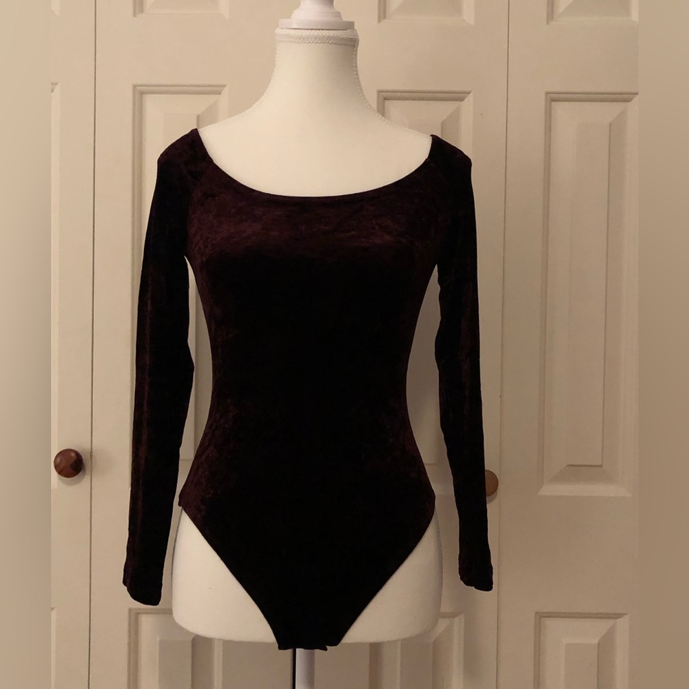 S cruched velvet bodysuit by PIANOFORTE di MAX MARA